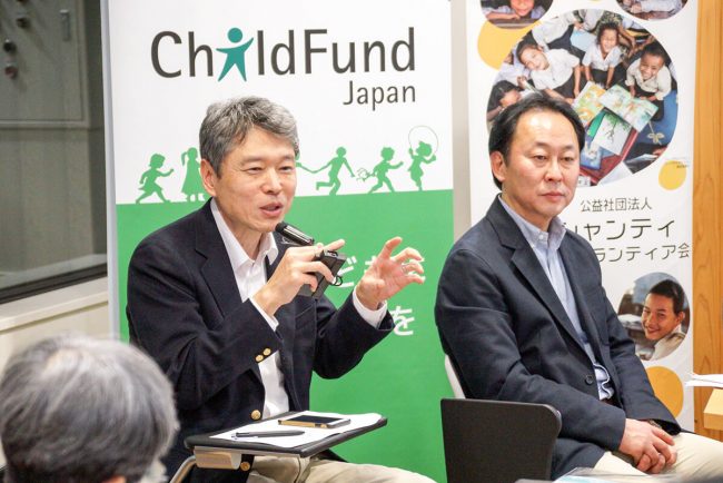チャイルド・ファンド・ジャパン事務局長　武田勝彦（写真左）