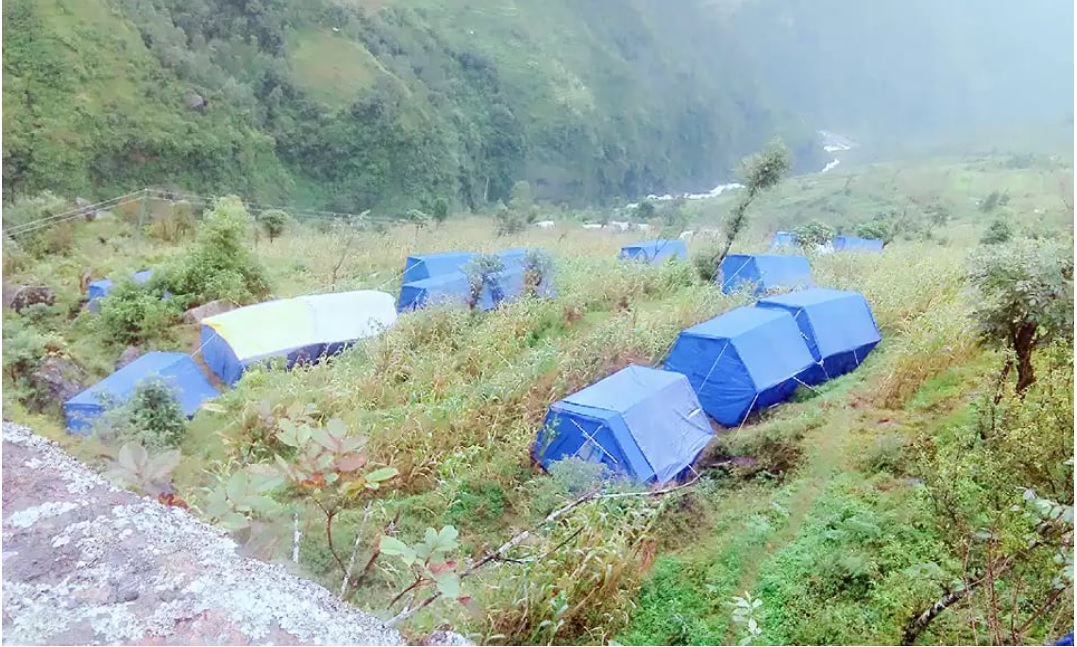 配布した衛生用品と食糧