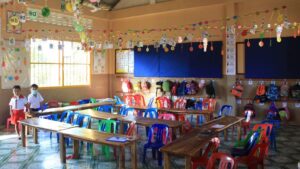 事業開始後の幼稚園の教室