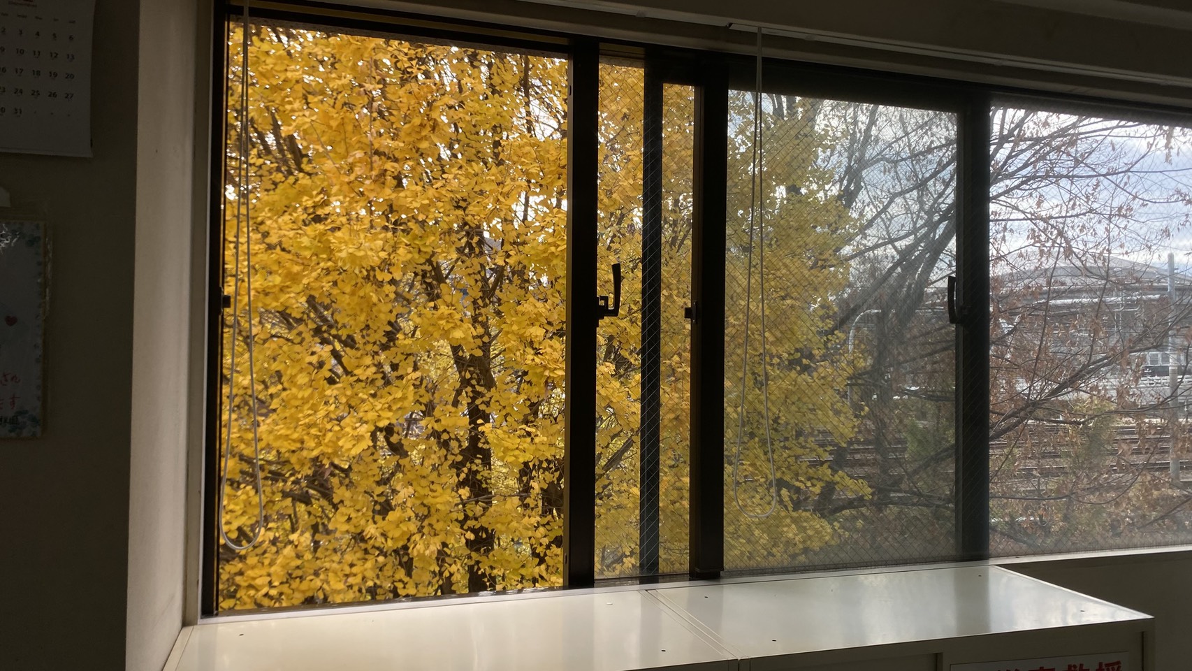 事務所の中から